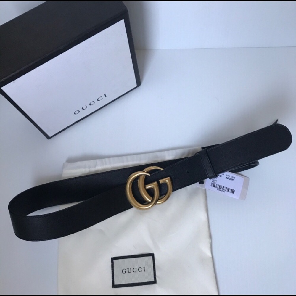 Gucci Marmot Authentic Black&Gold Belt